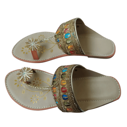 women partywear kolhapuri slipper